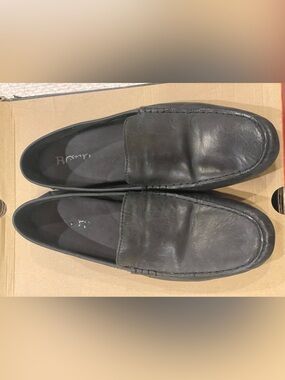 Born Black Leather Slip-On Loafers